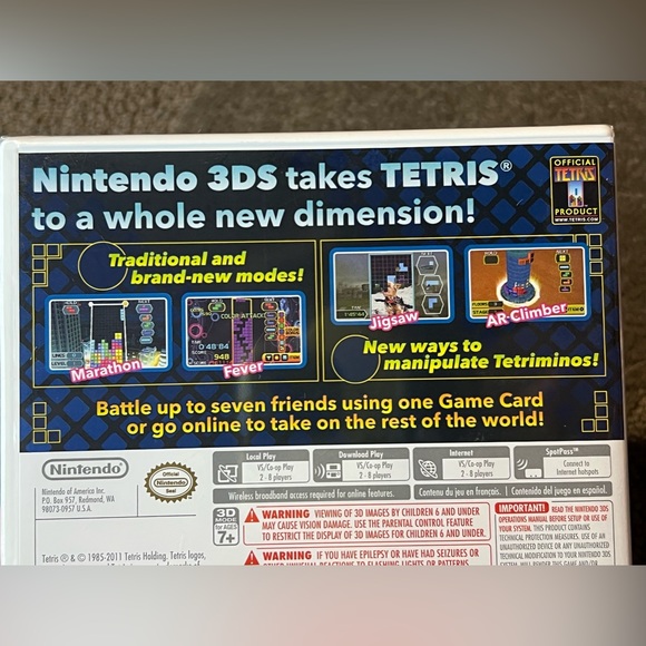 *Factory Sealed* Tetris: Axis Nintendo 3DS Video Game - October 2, 2011 - Puzzle - Picture 9 of 11